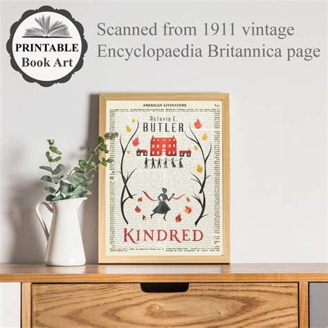 Printable Book Art of 'kindred' Book Cover on Old - Etsy