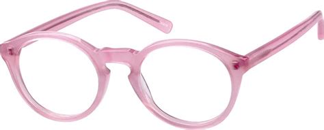 Pink Round Acetate Eyeglasses #1004