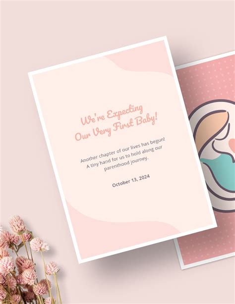 Pregnancy Announcement Card Template in Illustrator, Publisher, Word ...