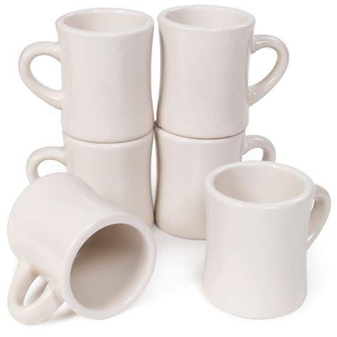 Buy 6-pack Diner Coffee Mugs, Tea & Hot Beverages, 10oz - Classic Pure ...