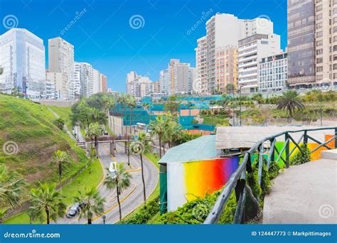 Diagonal Avenue Miraflores District Lima Peru Editorial Stock Photo - Image of destination ...