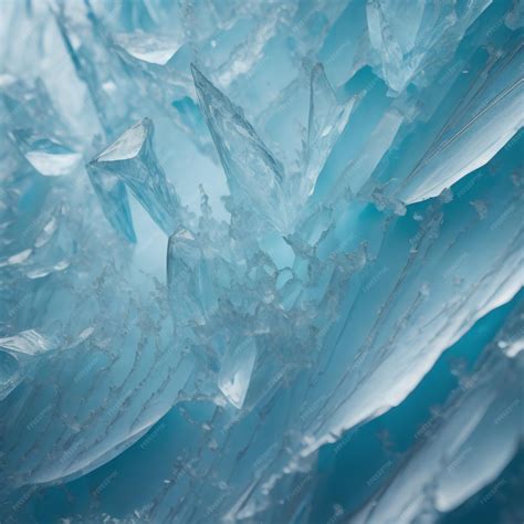 Premium Photo | Ice crystals on a blue background