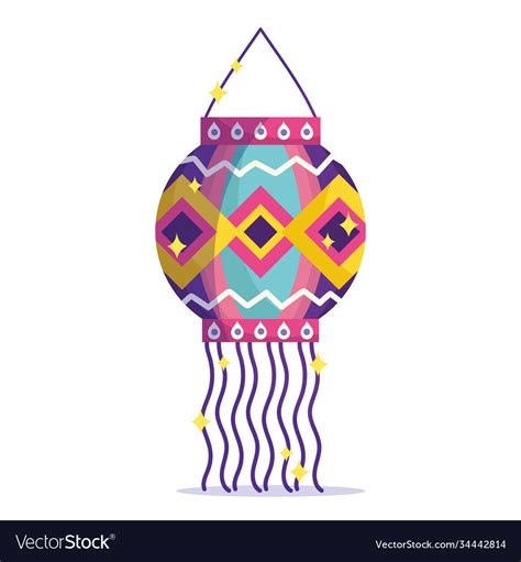 Happy diwali festival decorative hanging lantern Vector Image