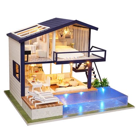 NFSTRIKE Interesting Dollhouse Time Apartment 3D Assembly DIY Household House Kit DIY Dollhouse ...