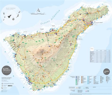 Tenerife resorts and beaches map