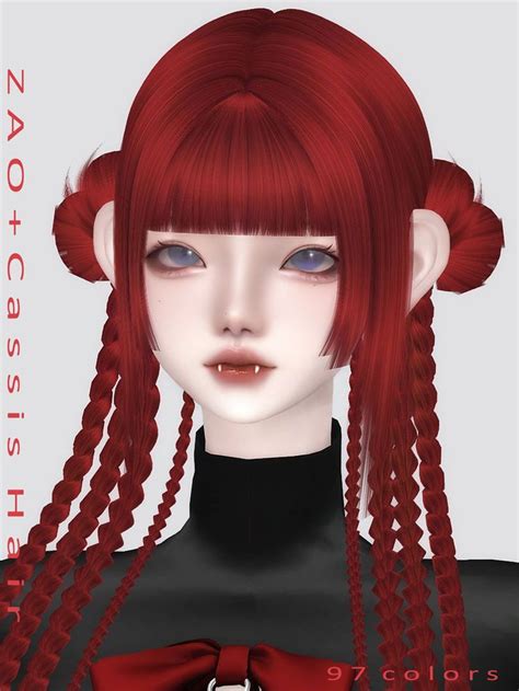 ZAO - Cassis Hair (free!) in 2023 | Sims hair, Sims 4, Sims 3 mods