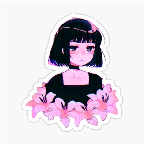 "Aesthetic Anime Girl Pfp ,SAD JAPANESE ANIME AESTHETIC" Sticker for Sale by Hbelmous | Redbubble