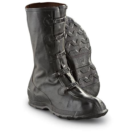 Men's New U.S. Military Galoshes, Black - 176766, Combat & Tactical Boots at Sportsman's Guide