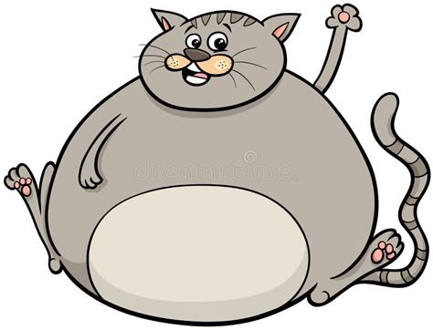 Fat Gray Cartoon Cat - For Bannajohanna