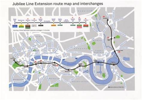 Jubilee Line Extension Map - Image to u