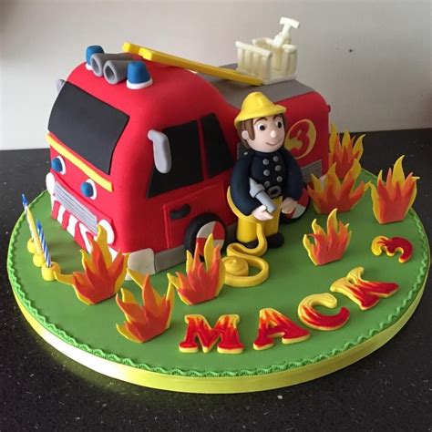 Fireman Sam cake | Fireman sam cake, Fireman sam birthday cake, Thomas ...