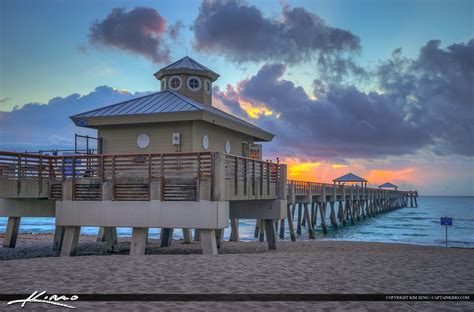 Juno Beach Pier Rising Colors | HDR Photography by Captain Kimo