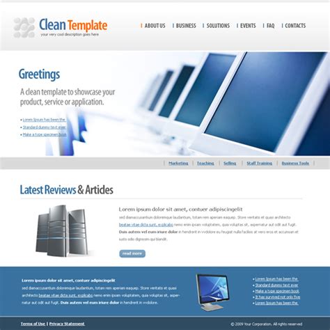 Technology Web Template - 6175 - Computers & Technology - Website ...