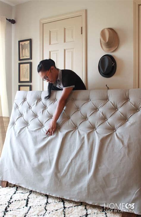 DIY Diamond Tufted Headboard Tutorial - Our Home Sweet Home