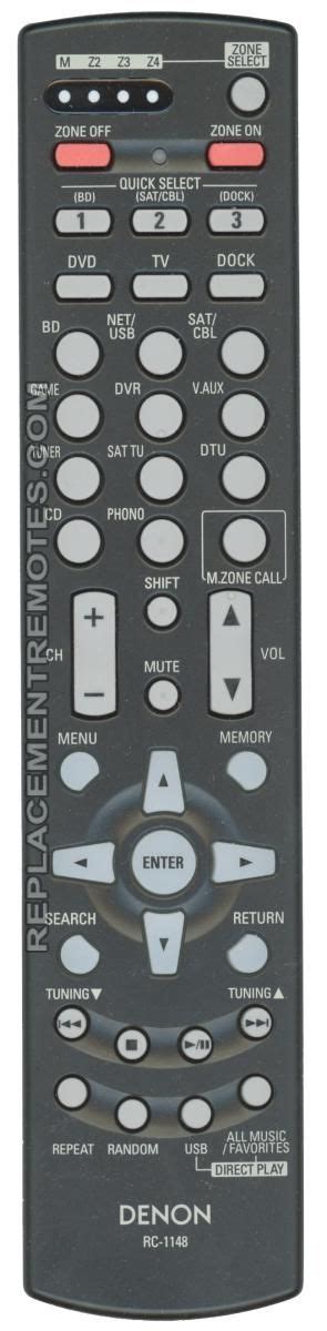 DENON RC1148 Audio/Video Receiver Remote Control - Replacement Remotes Blog