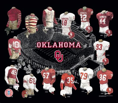 University of Oklahoma Sooners Football Uniform and Team History ...