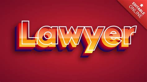 Lawyer | Red Yellow Fire | Text Effect Generator