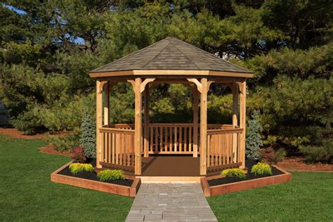 Wooden Octagon Gazebo Kit - Amish-Made by YardCraft