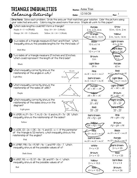 Triangle Inequality Theorem Worksheet – Imsyaf.com