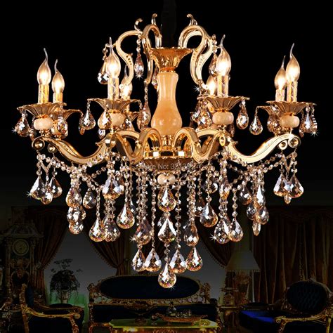 8 lights European Luxury fashion crystal chandelier light Gold color crystal chandelier new ...