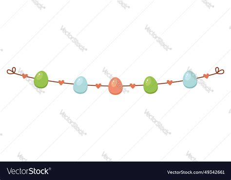 Easter garland of eggs Royalty Free Vector Image