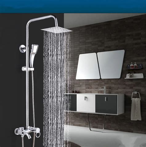 1PCS Rainfall shower heads 8" Chrome Finish Stainless Steel Square ...