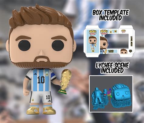 Archivo STL Funko Messi (mejor pose para la impresión) 🇦🇷・Modelo de impresora 3D para descargar ...