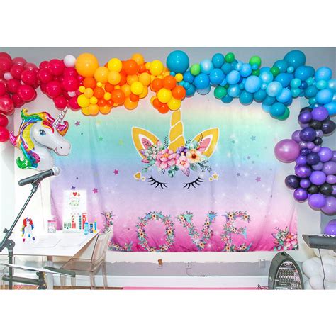 Unicorn Photography Backdrop Kids Birthday Party Baby Shower Unicorn Background | eBay