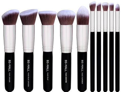 (A)DD Under $15: Synthetic Kabuki Brush Set of 10 Makeup Brushes • Broke and Beautiful