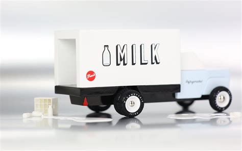 Milk Truck by Candylab Toys Vintage Toys, Modern Vintage, Tire Safety, Milk Delivery, Milk Cow ...