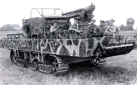 German A7V tank turned into a Flakpanzer for air defense. Unknown date ...