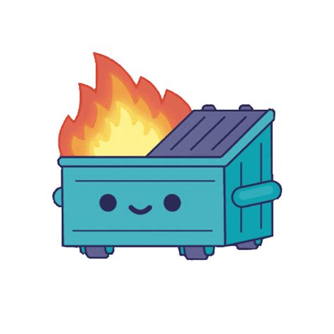 Dumpster Fire - Meme Mayhem Sticker Store