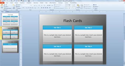 Free Flash Card Template for PowerPoint | PowerPoint Presentation