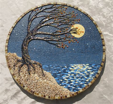 Windy Night in 2020 (With images) | Egg shell art, Eggshell mosaic, Mosaic art