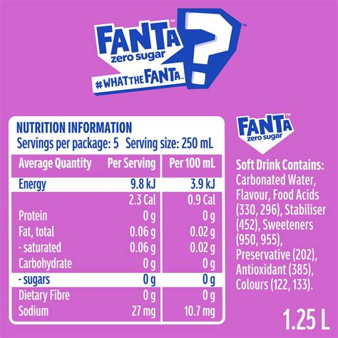 Fanta What The Fanta Zero Sugar 1.25l | Woolworths