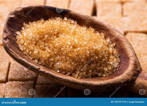 Crystals of Raw Cane Sugar, Macro in the Foreground Stock Photo - Image of plate, ingredient ...