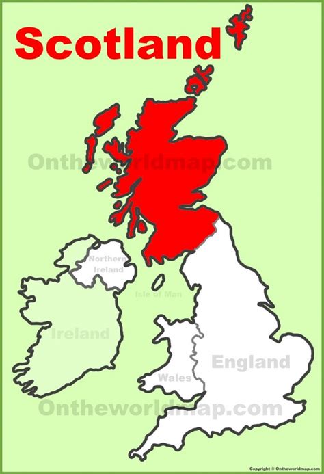 Scotland location on the UK Map