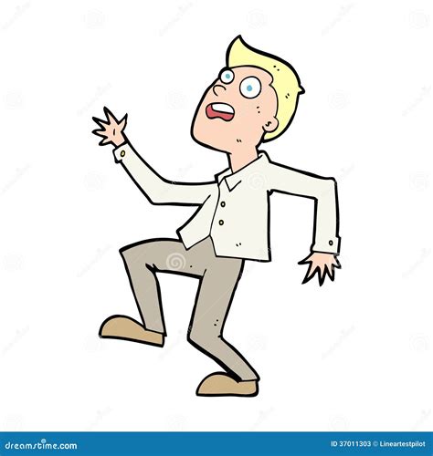 Cartoon man panicking stock vector. Illustration of panicking - 37011303