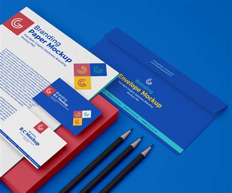 Free Elegant PSD Branding Stationery Mockup - Mockup Planet