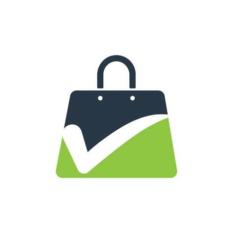 Check mark shopping bag logo. Shopping bag icon for online shop business logo. 14928436 Vector ...