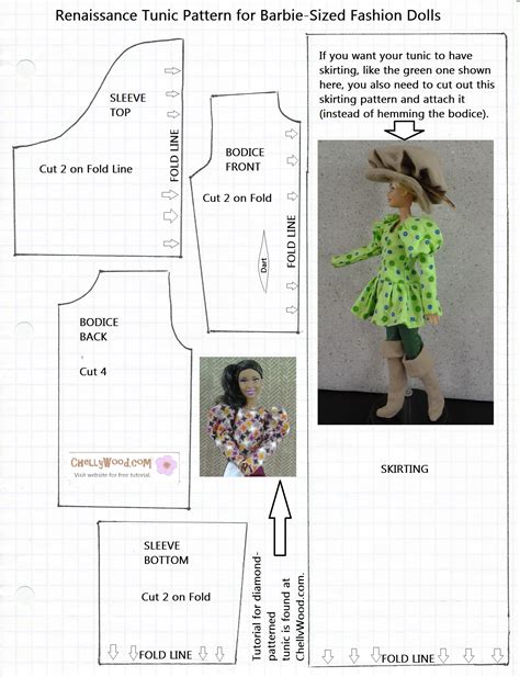 Free Printable Barbie Doll Sewing Patterns Template - Free Printable