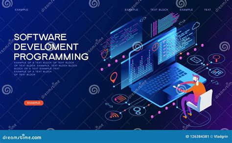 Programming web banner stock vector. Illustration of business - 126384381