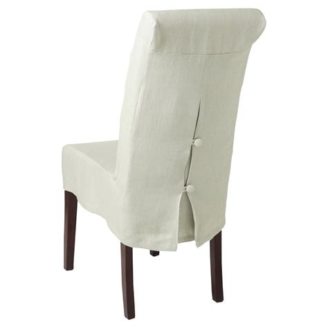 Linen Slip Cover for Echo Dining Chair - OKA | Dining room chair slipcovers, Dining chair ...