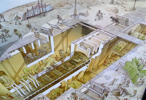 This illustration from the Colosseum exhibit shows a cutaway of the floor. Roman Architecture ...