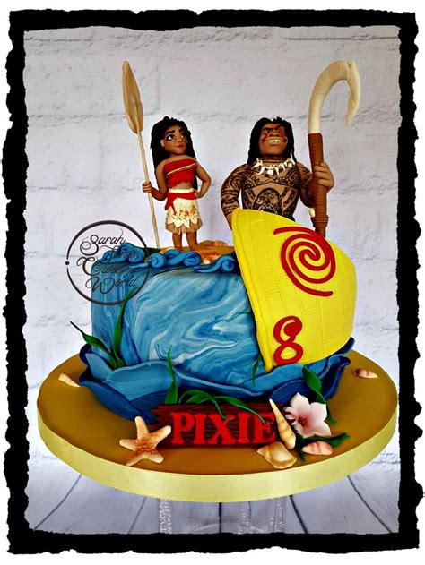 Moana and Maui cake | Cake, Birthday cake, Desserts