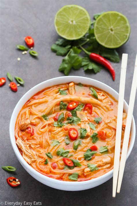 Thai Chicken Noodle Soup (Easy 15-Minute Recipe!) - Everyday Easy Eats