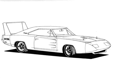 Fast and Furious Coloring Pages Daytona Charger | Educative Printable ...