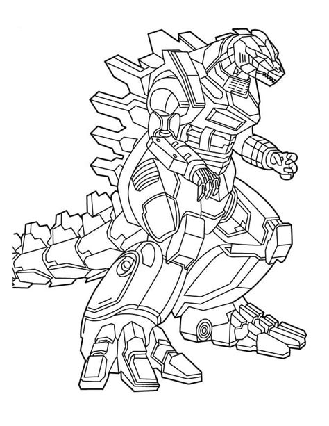 Coloring Godzilla Mechagodzilla Pages Printable Getdrawings | The Best ...