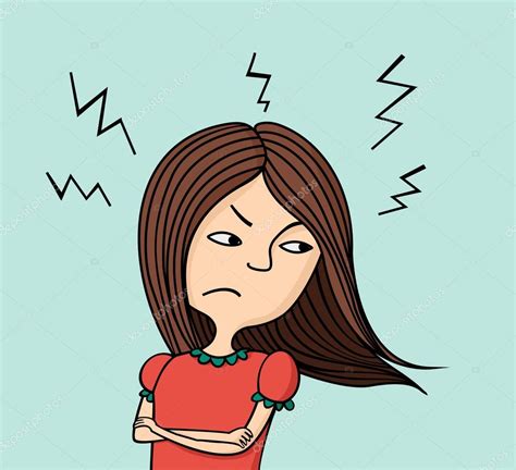 Angry girl — Stock Vector © samiola #36827745