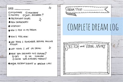 Dream Journal, Printable Dream Journal Log, 8 Handmade Pages in 3 Sizes in .pdf - Etsy | Dream ...